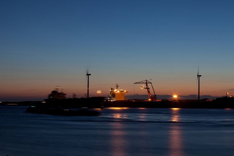 Tatasteel (Corus blast furnaces) IJmuiden at night by Arjan Groot