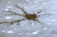 Abstract beeld van scheuren in het ijs van ManfredFotos thumbnail