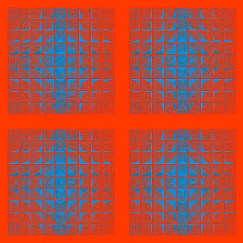Zonsopgang geïnspireerd door Piet Mondriaan