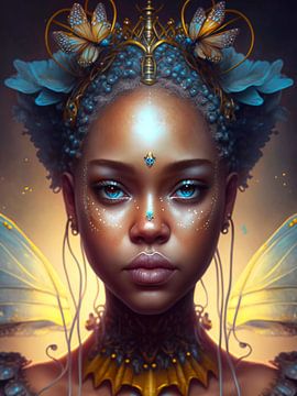 Beautiful Afro fairy by haroulita