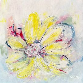 Rays of sunshine for the soul - a flower in the dance of light abstract by Susanna Schorr