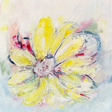 Zonnestralen voor de ziel - een bloem in de dans van het licht abstract van Susanna Schorr