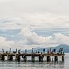 Pêche depuis la jetée en Papouasie-Nouvelle-Guinée sur Ron van der Stappen