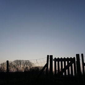 Fence by sundown von Jack van Dijks