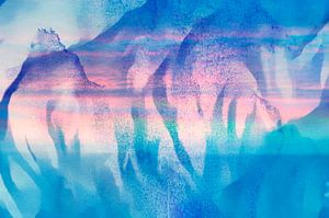 Die Seele des Nordens Winter Pop Art Blau