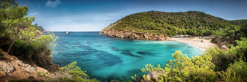 Crique avec plage sur l'île d'Ibiza en Espagne par Voss Fine Art Fotografie