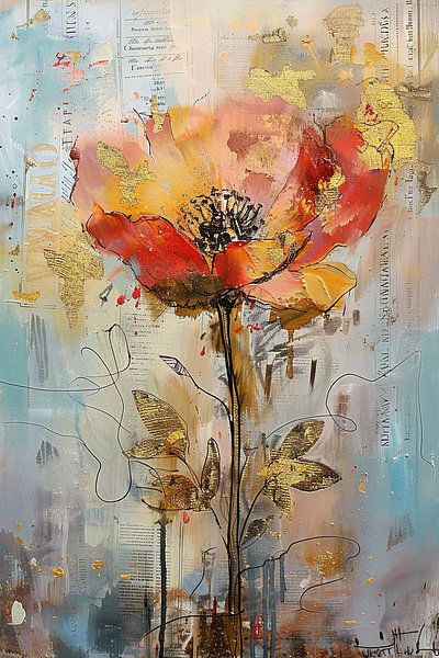 Décor floral abstrait par Peinture Abstraite
