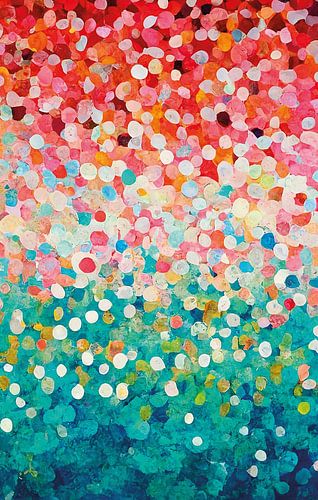 Le jardin d'ombre d'Eva, dégradé de couleurs en points