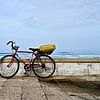 Vélo à la plage Portugal sur Marieke van der Hoek-Vijfvinkel