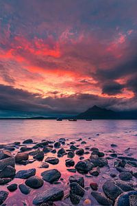 Sonnenuntergang Elgol Beach, Isle of Skye, Schottland
