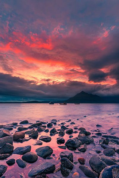 Sonnenuntergang Elgol Beach, Isle of Skye, Schottland von Henk Meijer Photography