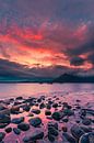 Sonnenuntergang Elgol Beach, Isle of Skye, Schottland von Henk Meijer Photography Miniaturansicht