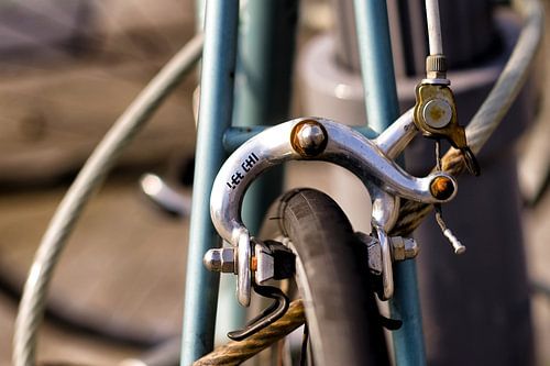 Détail du vieux vélo de course