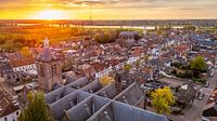 Historisch centrum van Vianen vanuit de lucht