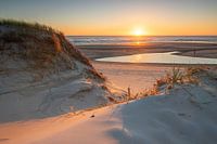 Zonsondergang bij de Slufter, Texel