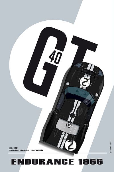 Ford GT40 McLaren-Amon LM 1966 von Theodor Decker