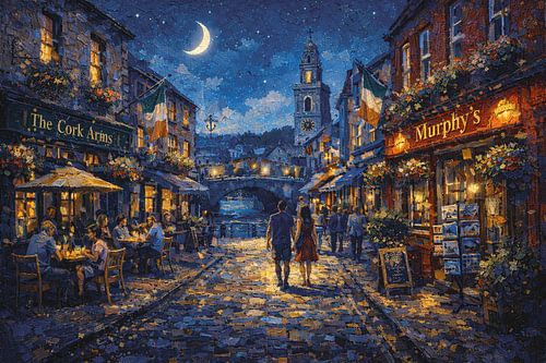 Cork in Ierland, een impressionistisch schilderij.