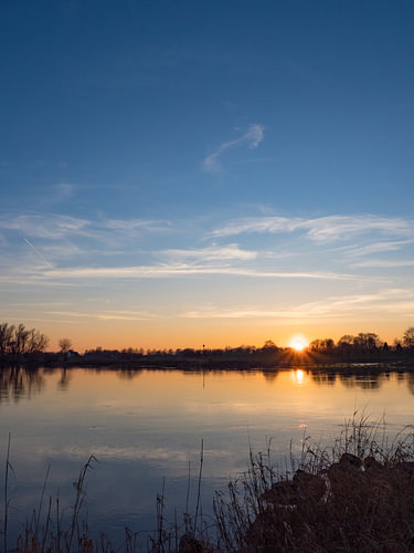 Zonsondergang aan de IJssel