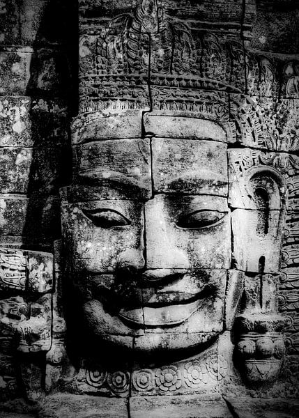 Angkor Thom - Buddha in Angkor Temple Complex by Marie-Lise Van Wassenhove