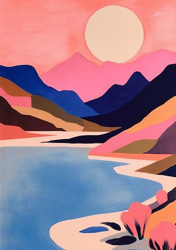 Op Matisse geïnspireerd landschap