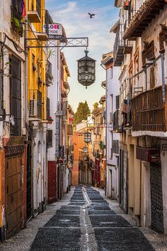 Historische stad Granada, Spanje van Michael Abid