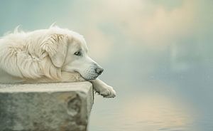 Gardien silencieux - Le chien de montagne des Pyrénées sur Karina Brouwer