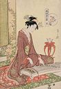 Chōbunsai Eishi. Die sechs Künste in modischer Kleidung von 1000 Schilderijen Miniaturansicht