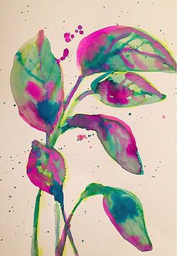 Splashes of Purple van Helia Tayebi Art