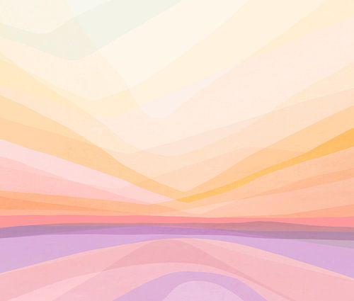 Landscape in pastel, orange