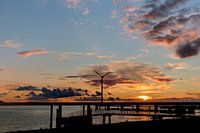 Zonsondergang in Zeeland nabij Neeltje Jans