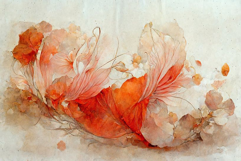 Orange Dry Flowers by Treechild