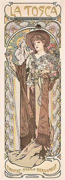 La Tosca (1899) door Alphonse Mucha van Peter Balan