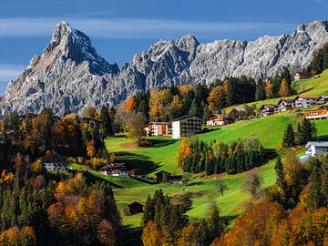 Bartholomäberg in Montafon in de herfst