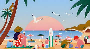 Summer at the Beach by Gapran Art