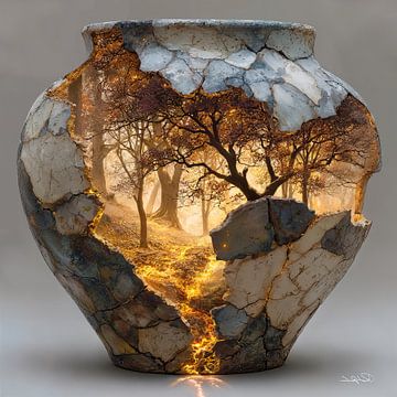 Natur im Steinkrug von Gelissen Artworks