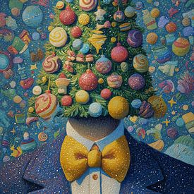 kerstboom | Kerst Kop van ARTEO Schilderijen