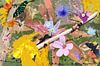 Stilleven met bloemen en dieren bij een tak van Susan Hol thumbnail