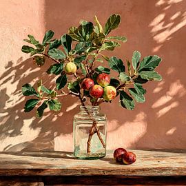 Botanisches Glas Stillleben