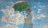 Vrouw met een Parasol (uitsnede), Claude Monet