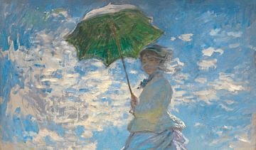 Vrouw met een Parasol (uitsnede), Claude Monet van Details of the Masters