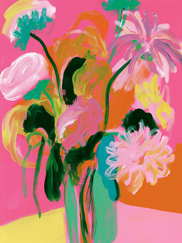 Bouquet de printemps expressif