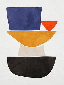 Bunte geometrische organische abstrakte Kunst