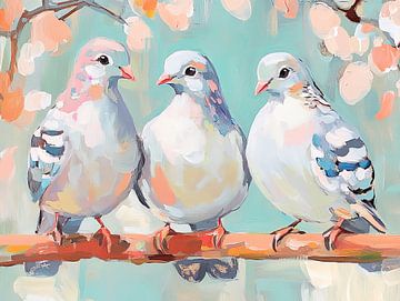 Vrolijke Vogels van Blikvanger Schilderijen