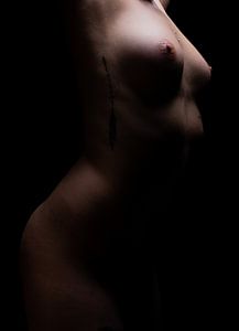 naked girl in the shadow