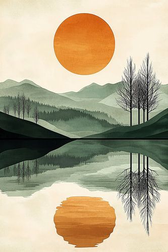 Mountain landscape in Mirror Image no.4