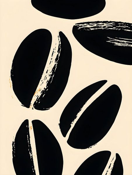 Grains de café tombant dans le style Brush par drdigitaldesign