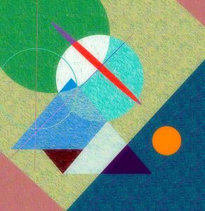 farbenfroher Abstrakt mit geometrischen Formen