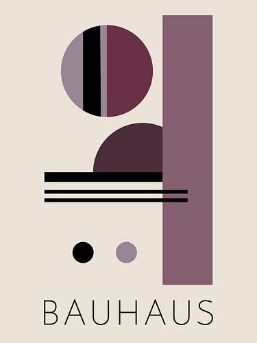 Bauhaus, violetter Minimalismus von Hilde Remerie Fotografie und digitale Kunst