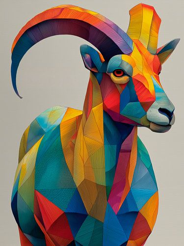 Capricornus - Geometrischer Steinbock modern