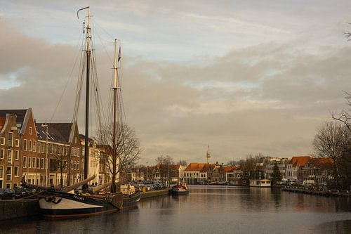Rivier Spaarne in Haarlem